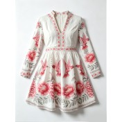 FCSE6902003 Fashionable and Casual Summer Dress with Slim Fit, Elegant Print, Women's Style