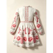 FCSE6902003 Fashionable and Casual Summer Dress with Slim Fit, Elegant Print, Women's Style