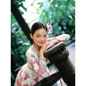 FCSE6902003 Fashionable and Casual Summer Dress with Slim Fit, Elegant Print, Women's Style
