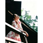 FCSE6902003 Fashionable and Casual Summer Dress with Slim Fit, Elegant Print, Women's Style