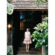 FCSE6902003 Fashionable and Casual Summer Dress with Slim Fit, Elegant Print, Women's Style