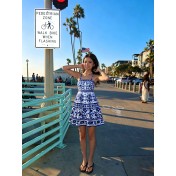 FCSE6902004 New Printed Fashion Suspender Dress, Slim Fit, Elegant Style Dress