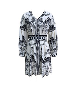 FCSE6903001 New Women's Fashion Printed Beach Loose Short Skirt