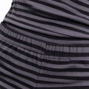 FCSE6929001 Striped Casual Slim Fit Off-Shoulder Short-Sleeve T-Shirt and High-Waisted Shorts Set