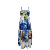 FCSE915001 Resort Style Maxi Print Sundress