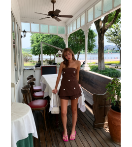 FCSE924002 Casual Vacation Sexy Women's Linen Printed Sundress