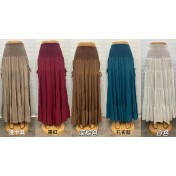 FCSE61011003 Solid Color People Cotton Beach Dress Women Seaside Vacation Long Cake Dress Bikini Cover Cover Skirt