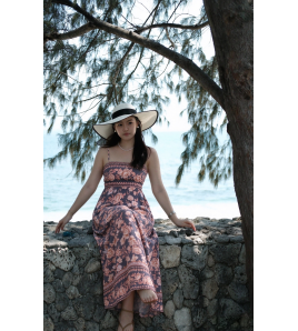 FCSE61014003 Printed High-Waisted French-Style Full Skirt Vacation Style