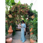 FCSE61022002 Bohemian New Exotic Vintage Waist Seaside Vacation Super Fairy Large Swing Dress