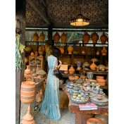 FCSE61022002 Bohemian New Exotic Vintage Waist Seaside Vacation Super Fairy Large Swing Dress