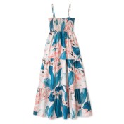 FCSE61027002 Fashionable and elegant floral print halter dress