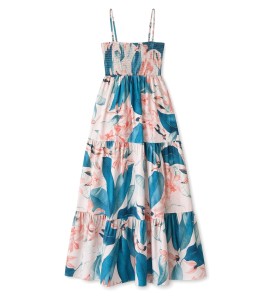 FCSE61027002 Fashionable and elegant floral print halter dress