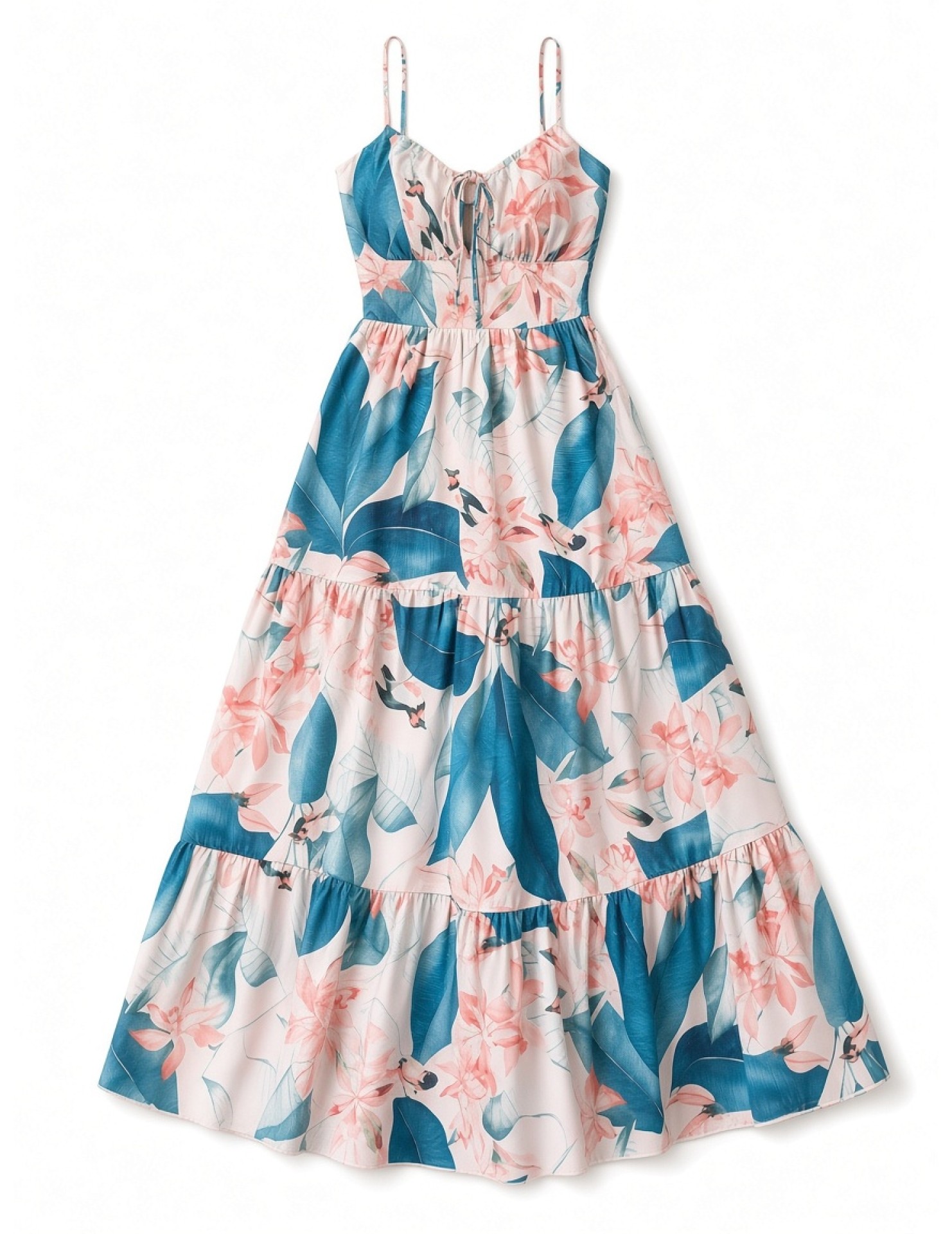 FCSE61027002 Fashionable and elegant floral print halter dress