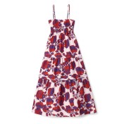 FCSE61027004 Casual Style Fashionable Printed Slim Fit Spaghetti Strap Long Dress