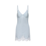 LPLT61004002 Satin Luxury Pajamas Set with Padded Bra, 3D Push-Up Fit, Lace Trim, Camisole, and Outer Robe