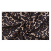 LPLT61008001 Deep V Low-Cut Push-Up Bra Pads See-Through Leopard Print Nightgown and Robe Set