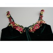 LPLT61027002 Velvet Pajamas with Lace Waist Belt, Padded Bra, Camisole, Hooded Robe, Home Set