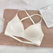 WLMZ61004001 Push-up Seamless Bra, Enlarging and Slimming, Sexy U-Shaped Backless Bra, Padded Comic Book Bra