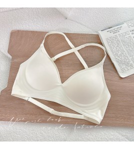 WLMZ61004001 Push-up Seamless Bra, Enlarging and Slimming, Sexy U-Shaped Backless Bra, Padded Comic Book Bra