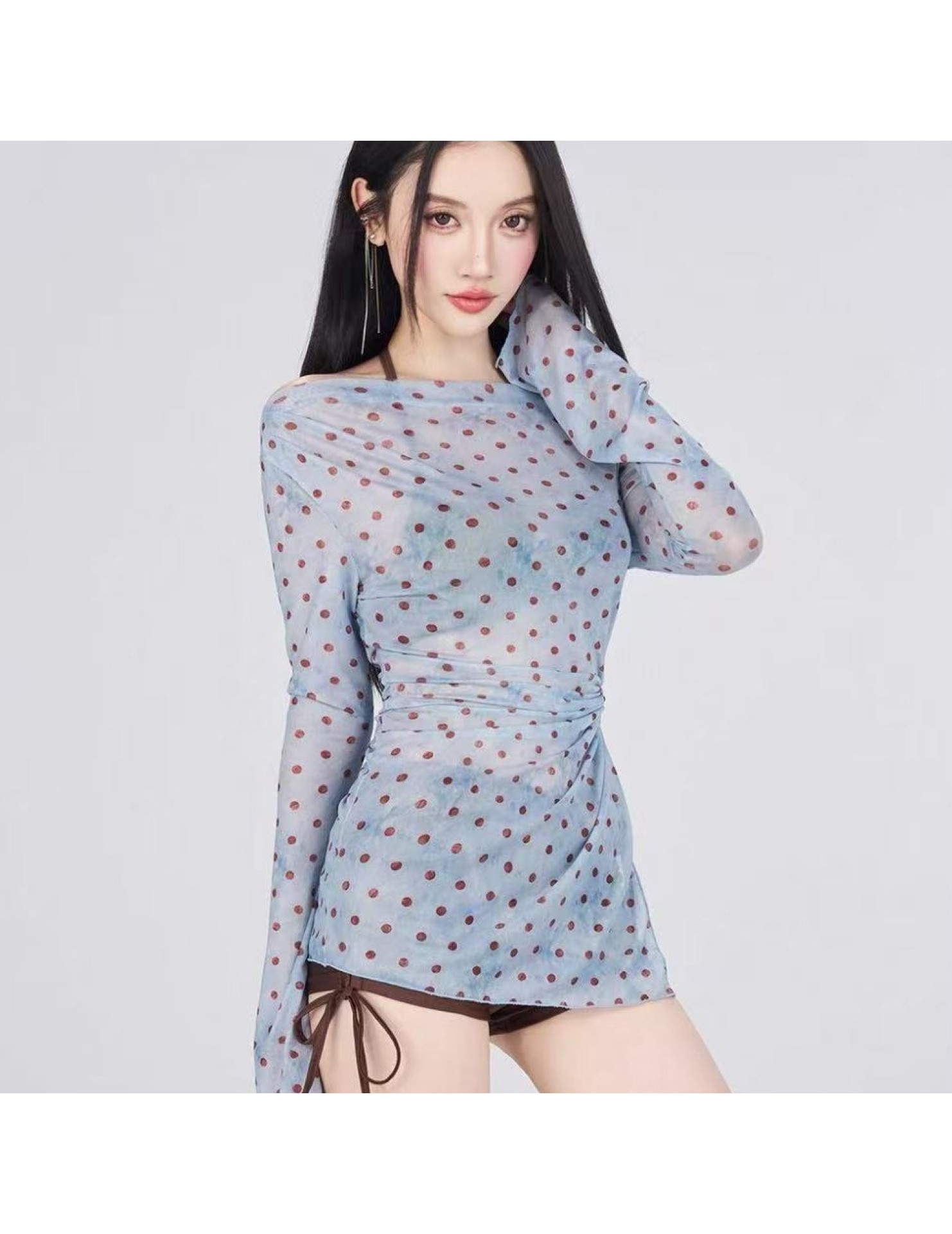 新款游泳衣女分體式三件套遮肚顯瘦聚攏小胸韓國ins風泡溫泉