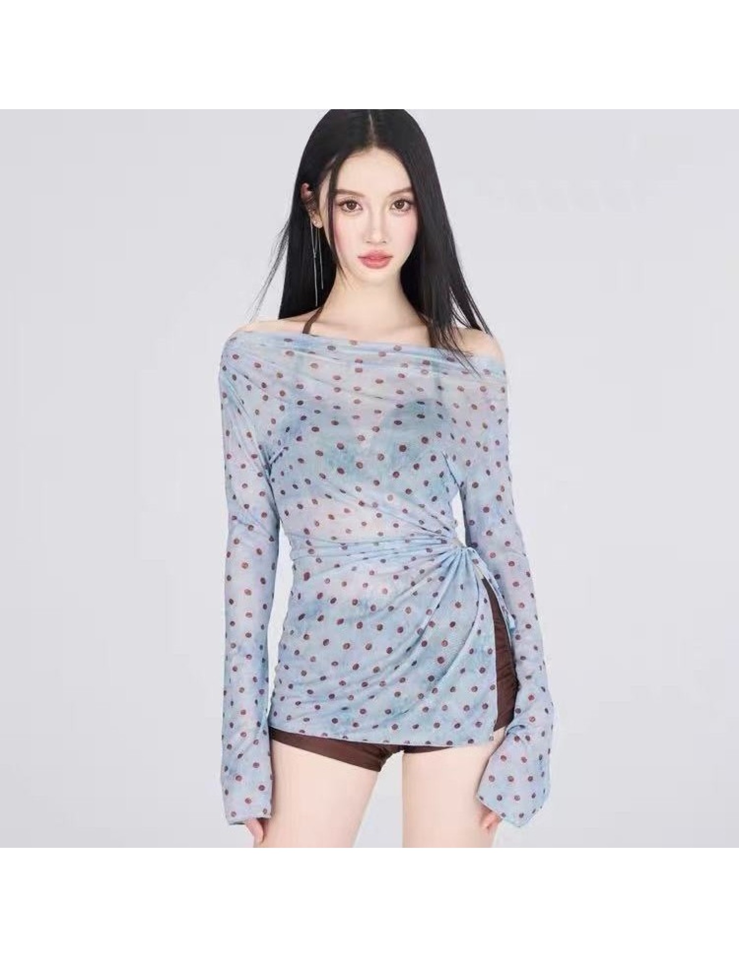 新款游泳衣女分體式三件套遮肚顯瘦聚攏小胸韓國ins風泡溫泉