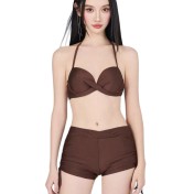 新款游泳衣女分體式三件套遮肚顯瘦聚攏小胸韓國ins風泡溫泉