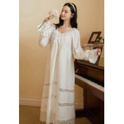 LML1272-女士一件式長袖蕾絲睡衣